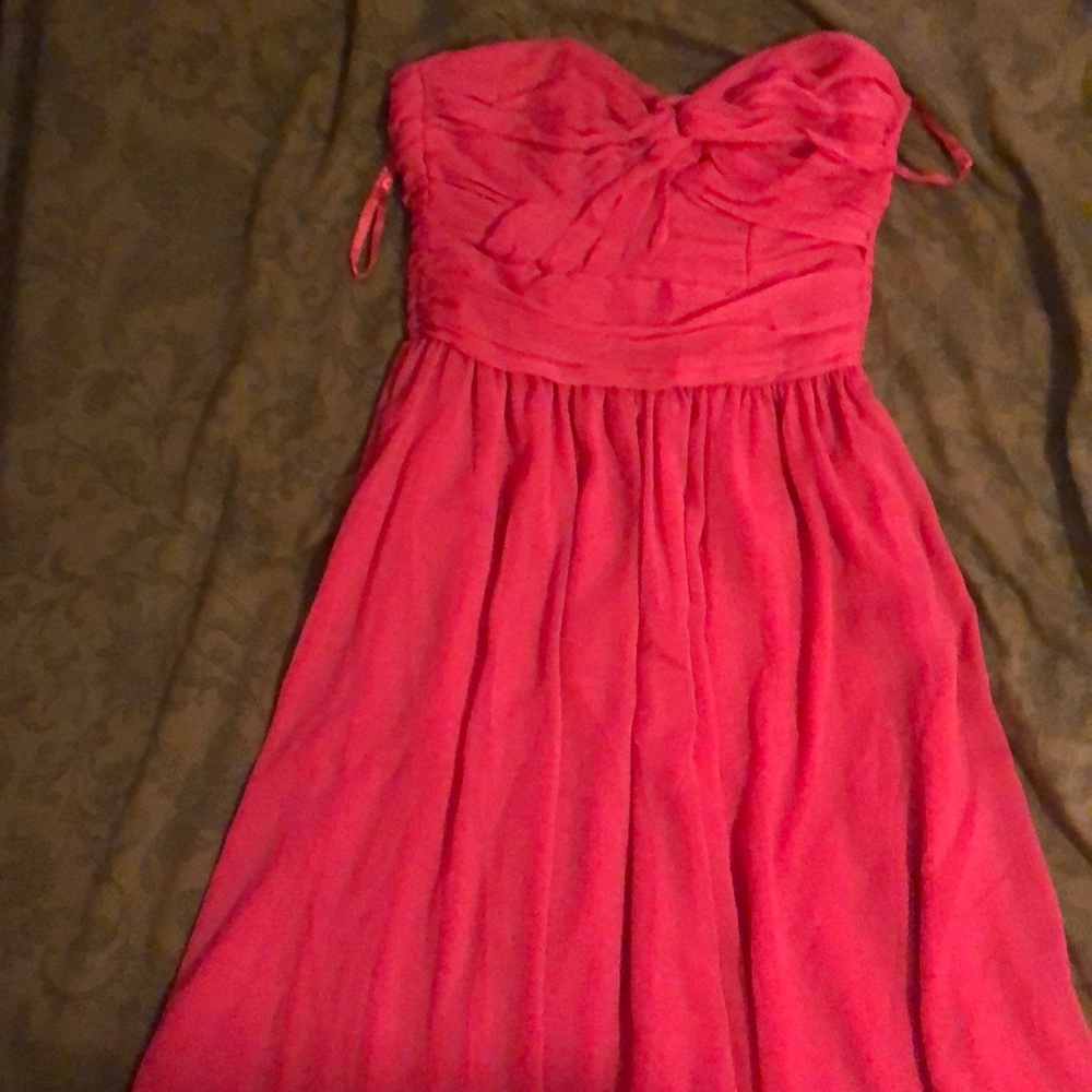 Pink t-length dress